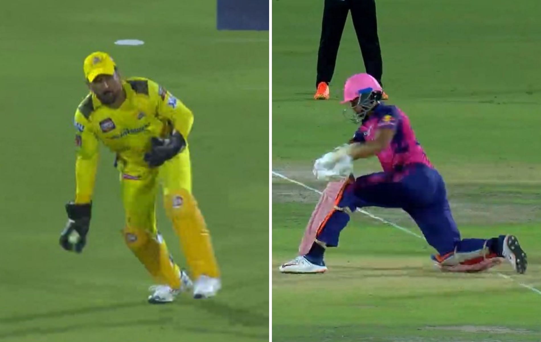 RR beat CSK for the second time in IPL 2023. (Pics: Jio Cinema)