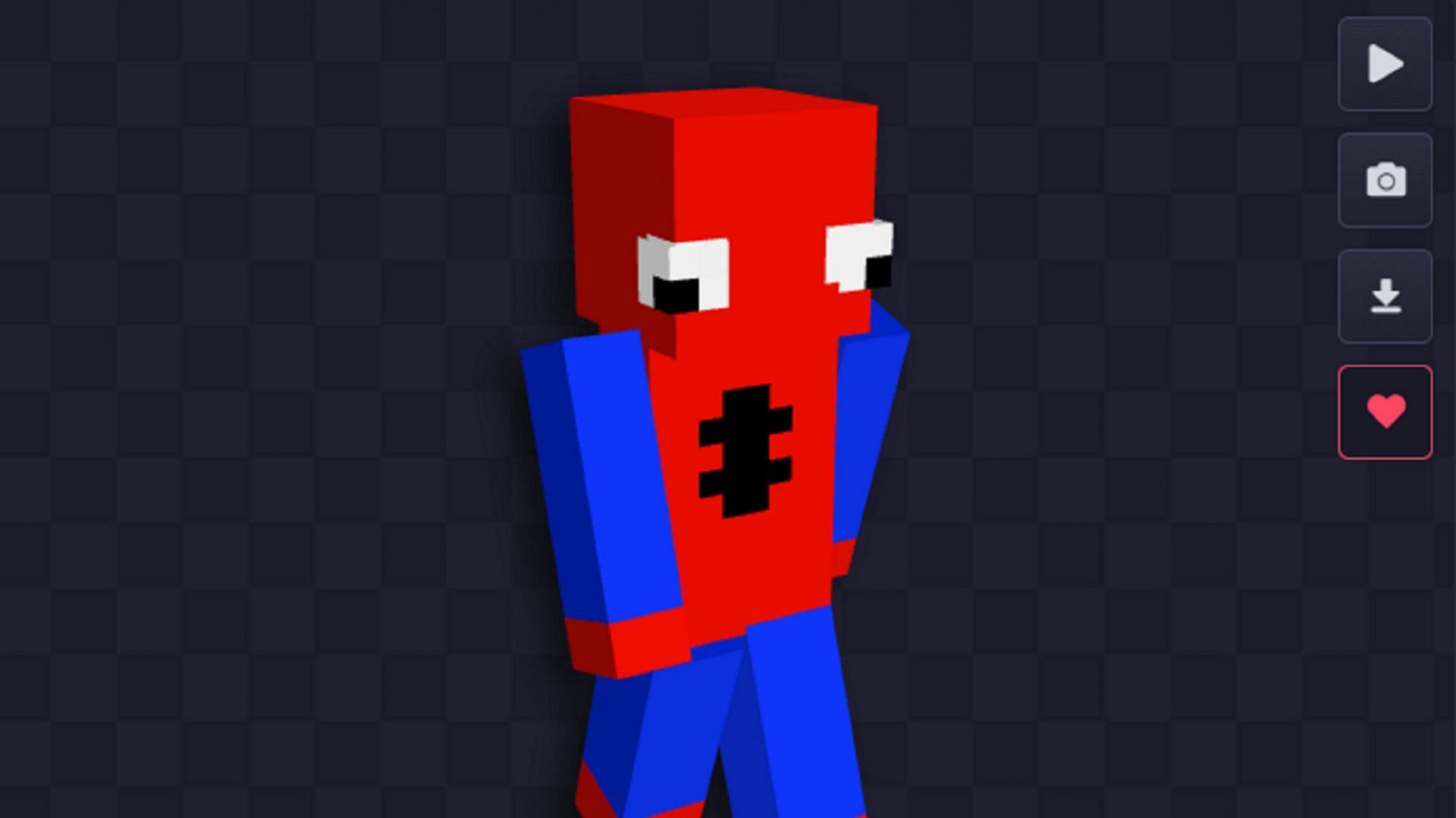 This skin depicts Spider-Man, but a particularly funny-looking version (Image via Juicewrldfan321/NameMC)