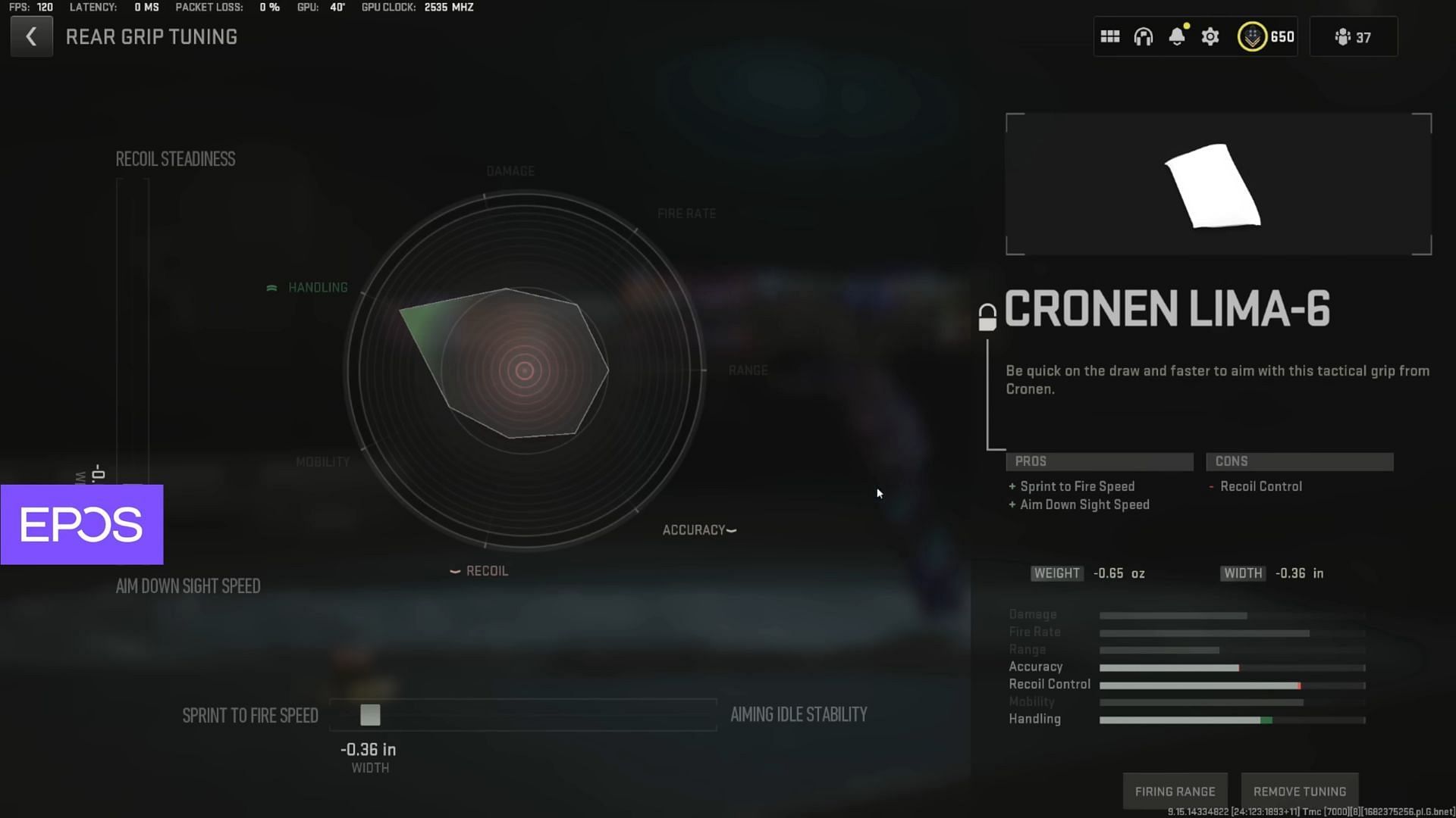 Tuning for Cronen Lima-6 (Image via Activision and YouTube/Metaphor)