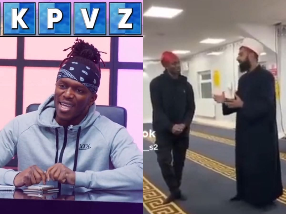 KSI visits local mosque (Image via Twitter)