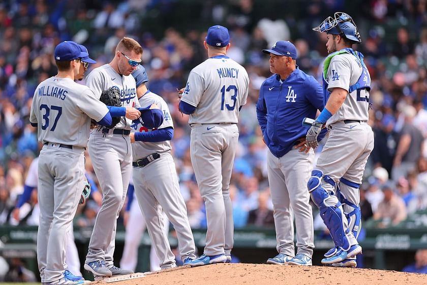 Manager of the National League All-Star team Dave Roberts of the