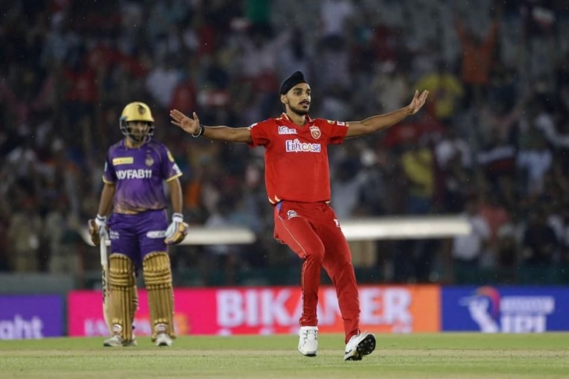 Arshdeep Singh made a dream start to his IPL with two wickets in his first over.