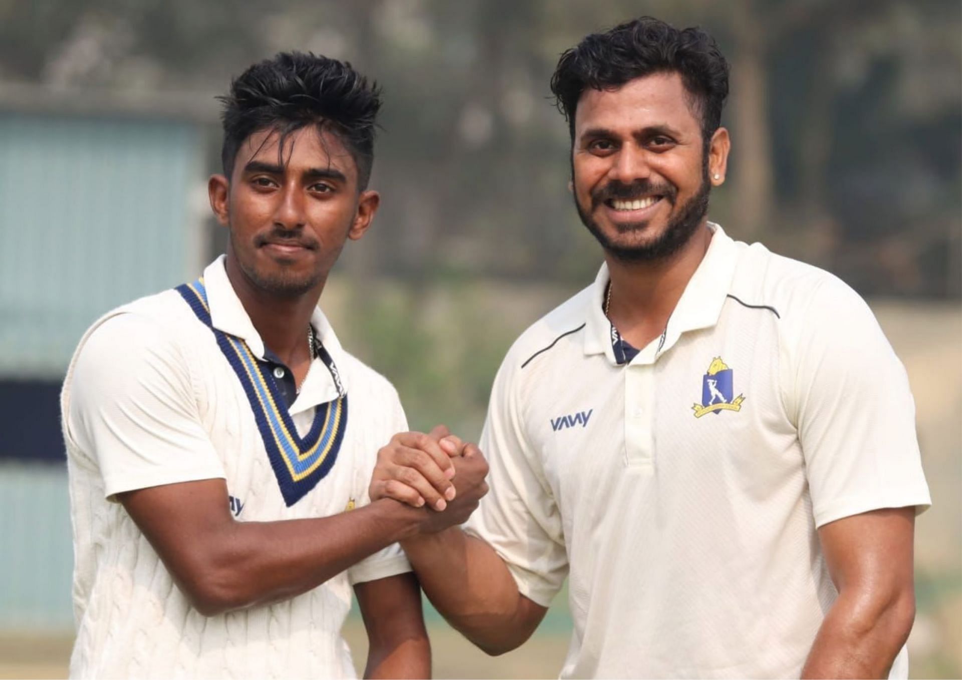 Sudip Kumar Gharami (L) is a likely candidate to join KKR for IPL 2023 (Picture Credits: CAB).