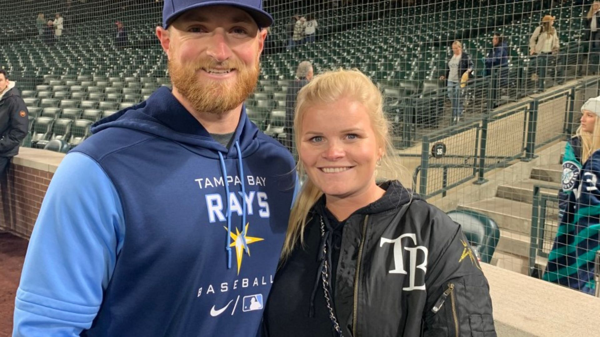 Drew Rasmussen with his wife Stevie Rasmussen 