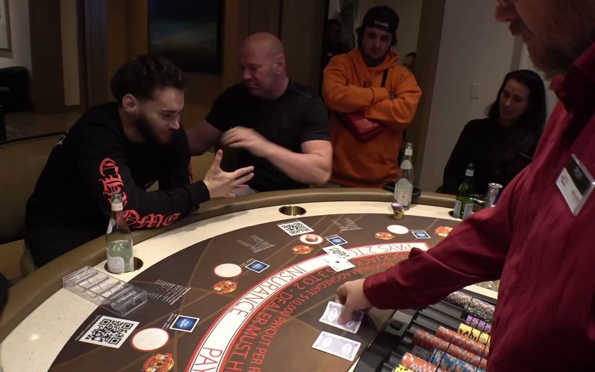 Dana White gambling along with Adin Ross (Image Courtesy - Game Rant)