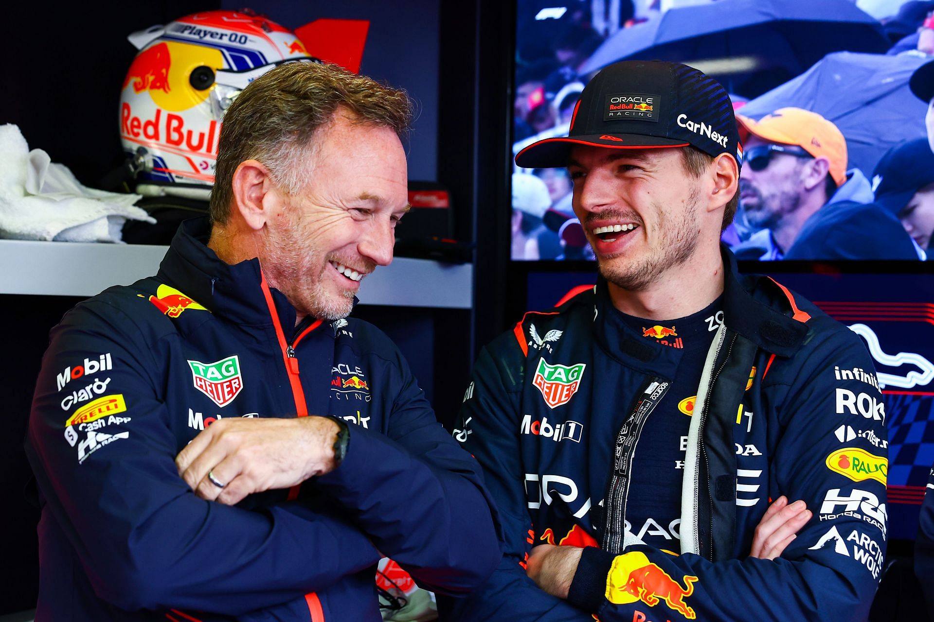 Red Bull boss Christian Horner and Verstappen