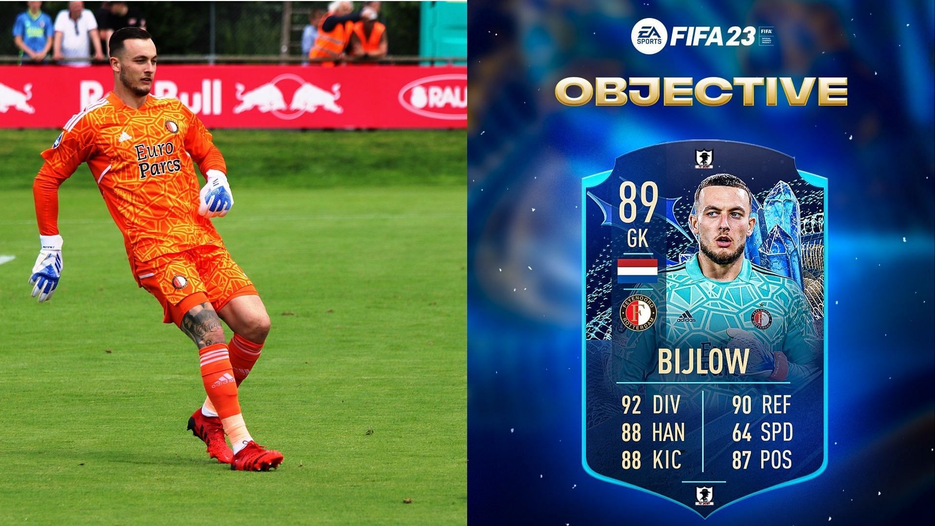 The Justin Bijlow, Community TOTS card could become a bargain for FIFA 23 players (Images via Getty/ Twitter/FUT Sheriff)