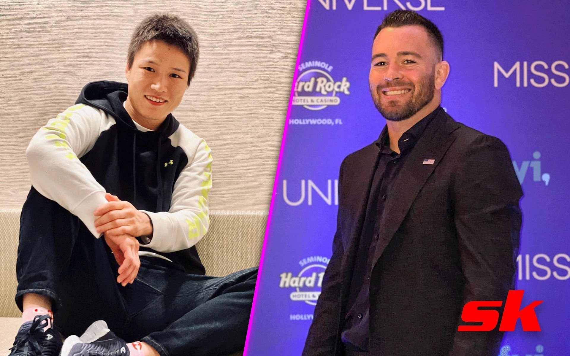 Zhang Weili (left) and Colby Covington (right) [Image credits: @colbycovmma and @zhangweilimma on Instagram]