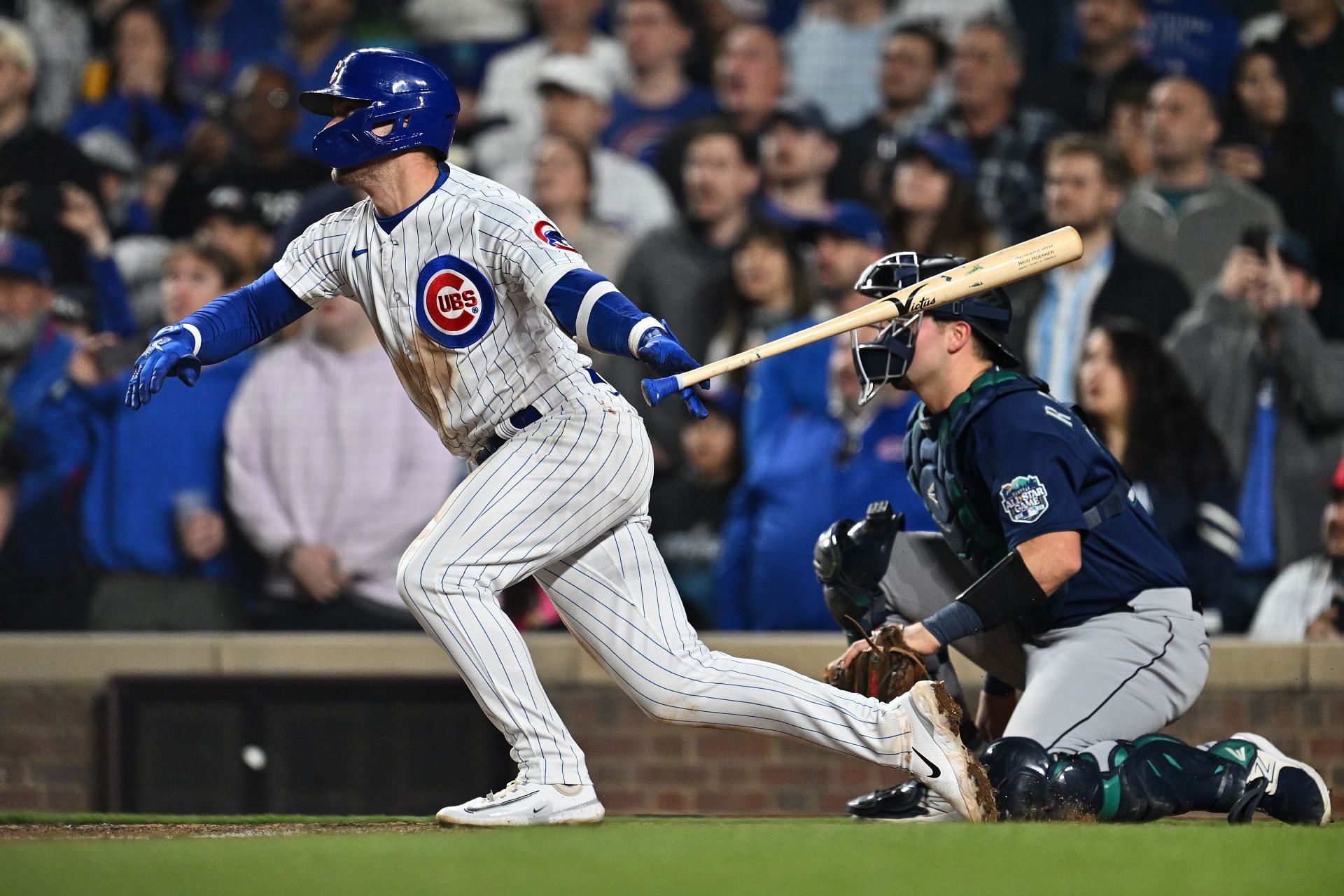 Chicago Cubs fans delighted as infielder Nico Hoerner delivers an  extra-inning win against the Seattle Mariners: Can't spell Hoerner without  H-E-R-O