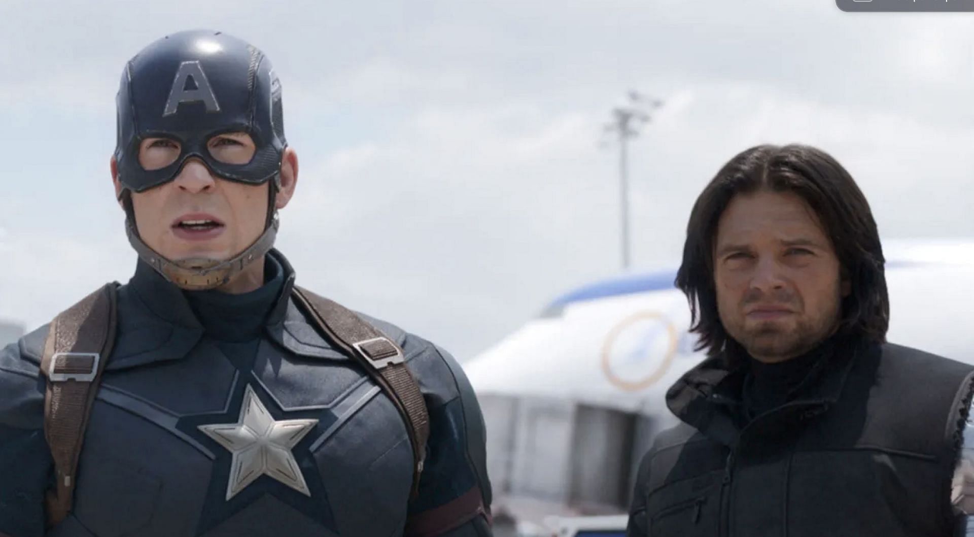 Bucky Barnes, the Winter Soldier, stands ready for battle alongside Captain America (Image via Marvel Studios)