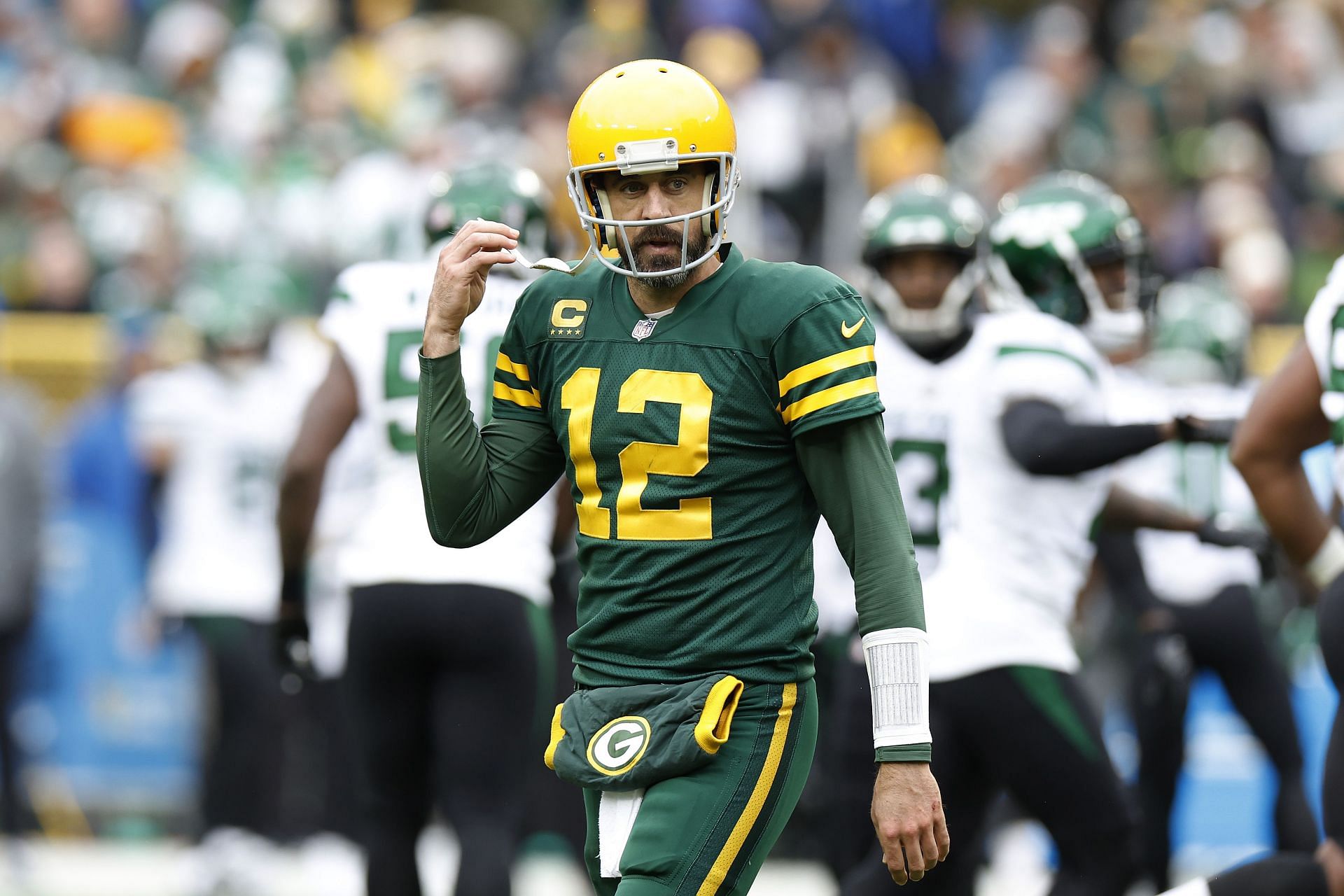 Aaron Rodgers: New York Jets v Green Bay Packers