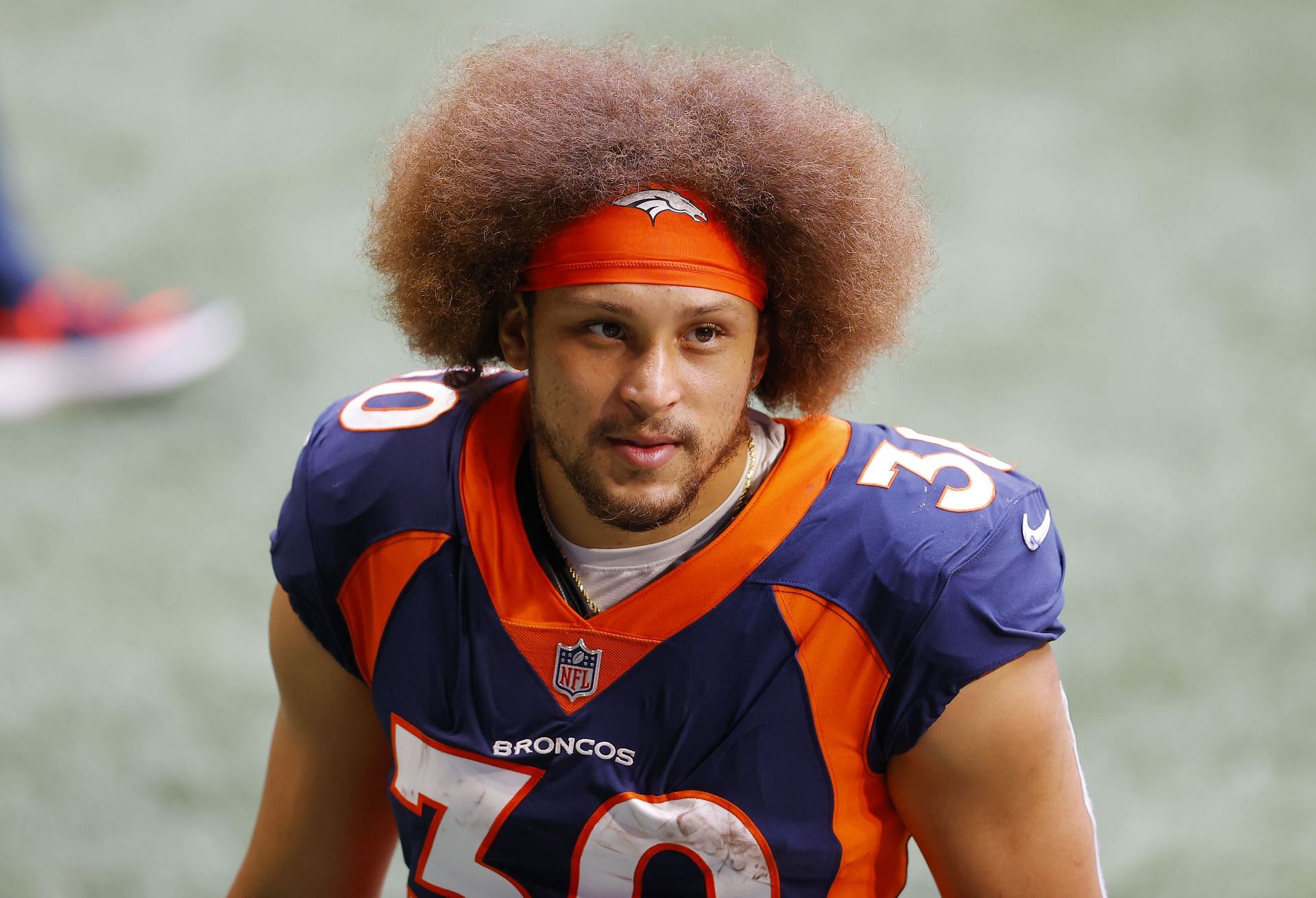 Phillip Lindsay at Denver Broncos v Atlanta Falcons