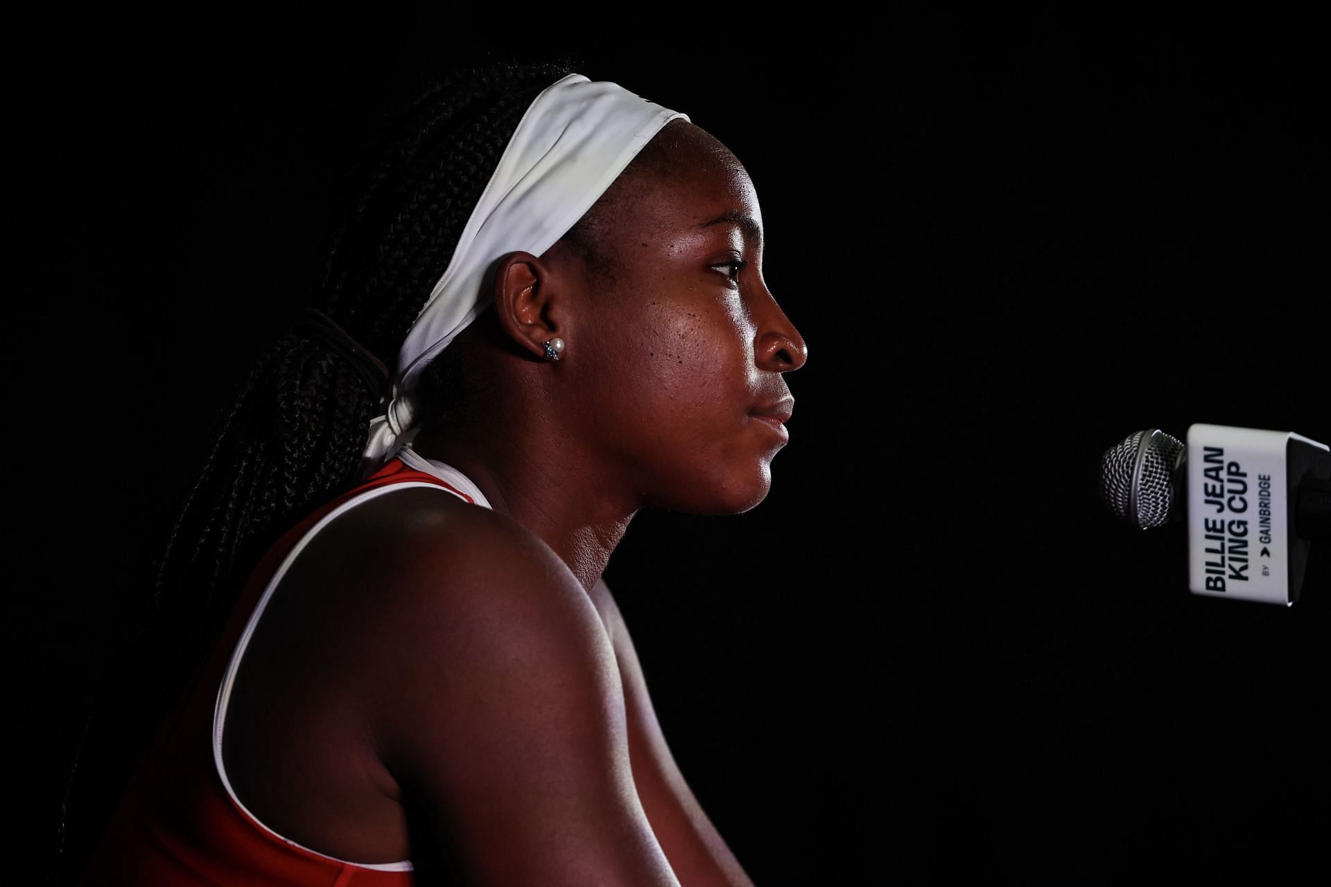 Coco Gauff at the 2023 Billie Jean King Cup Qualifiers