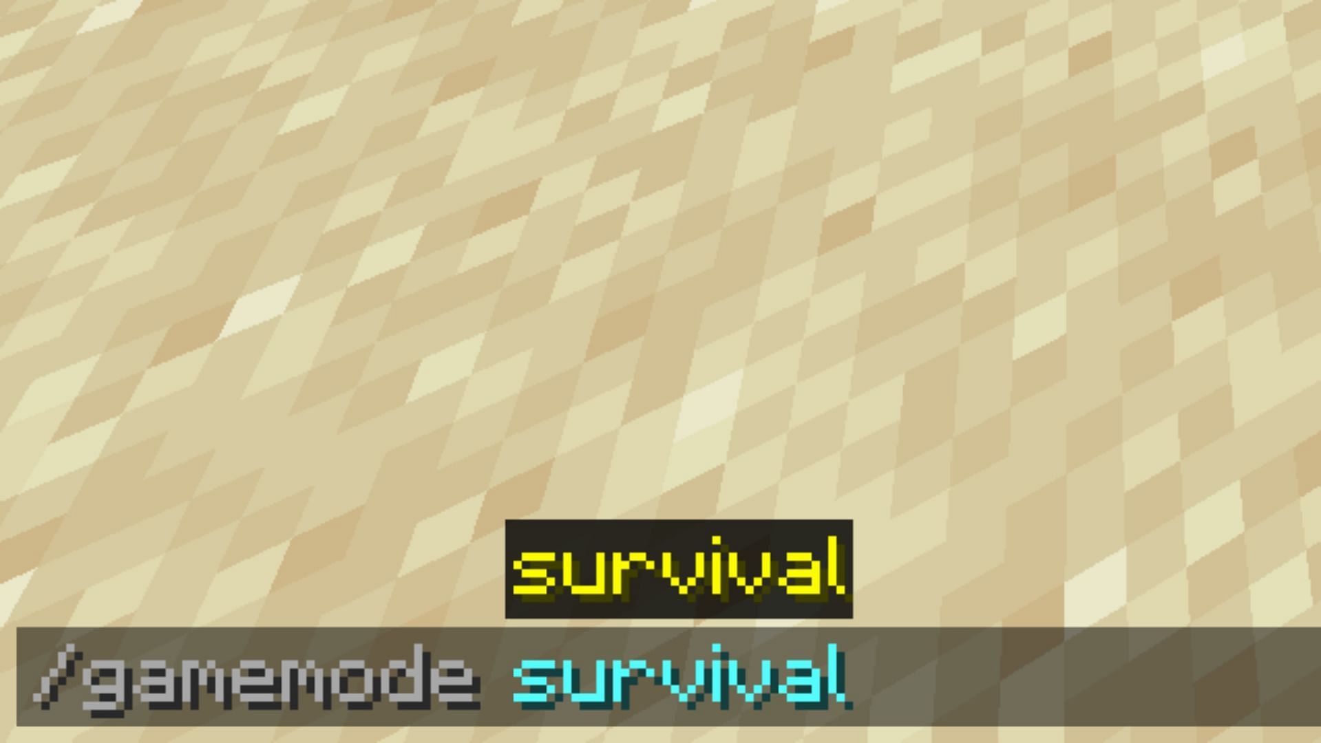 Lastly, you can enter the game mode command and change it to Survival to play in the Minecraft Hardcore world again. (Image via Mojang)