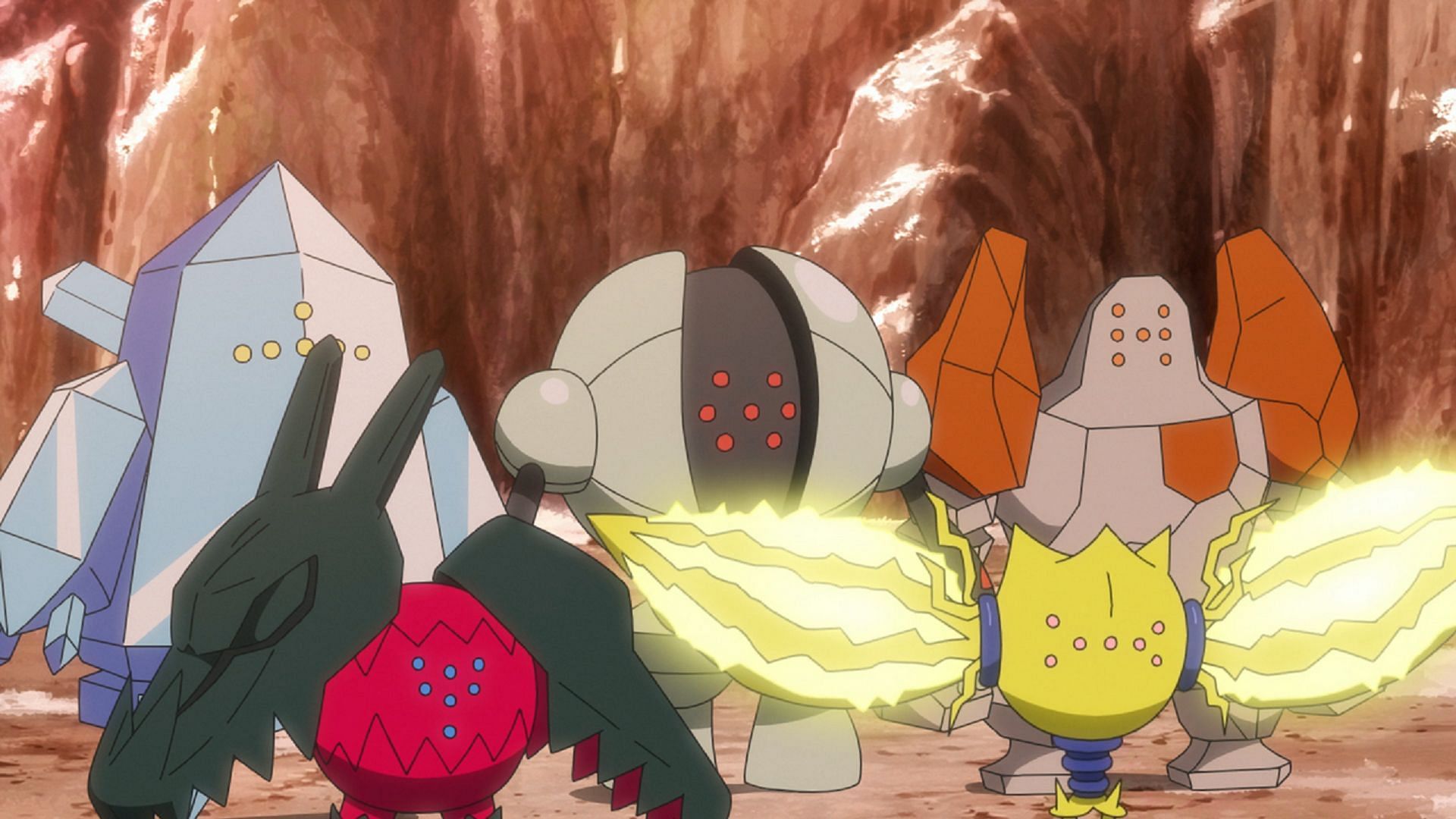 The Legendary Titans as they appear in the Pokemon animated series.