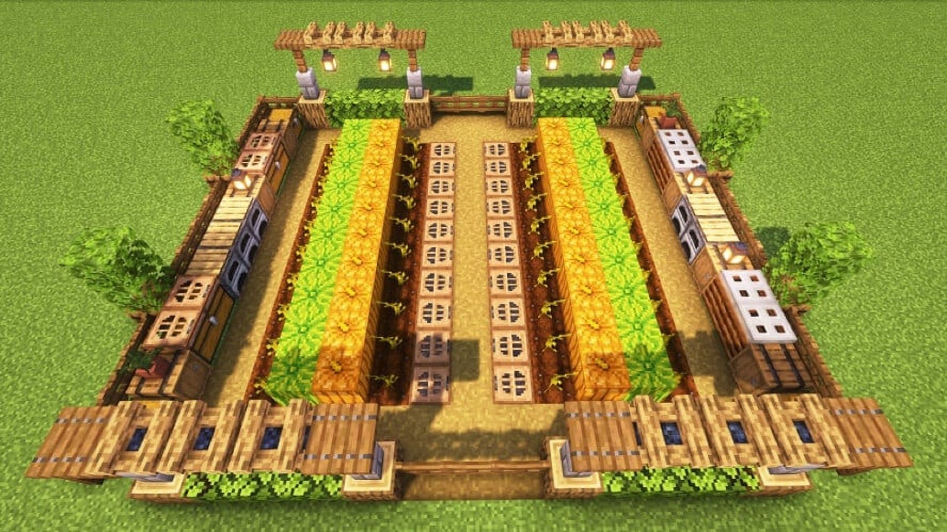 Farms in Minecraft come in many forms and perform many different functions (Image via Mojang)