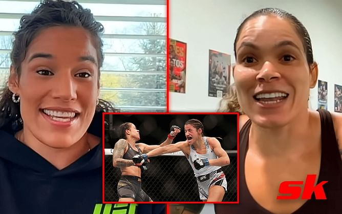 Amanda Nunes reacts to retirement provocation from Julianna Pena during live interview
