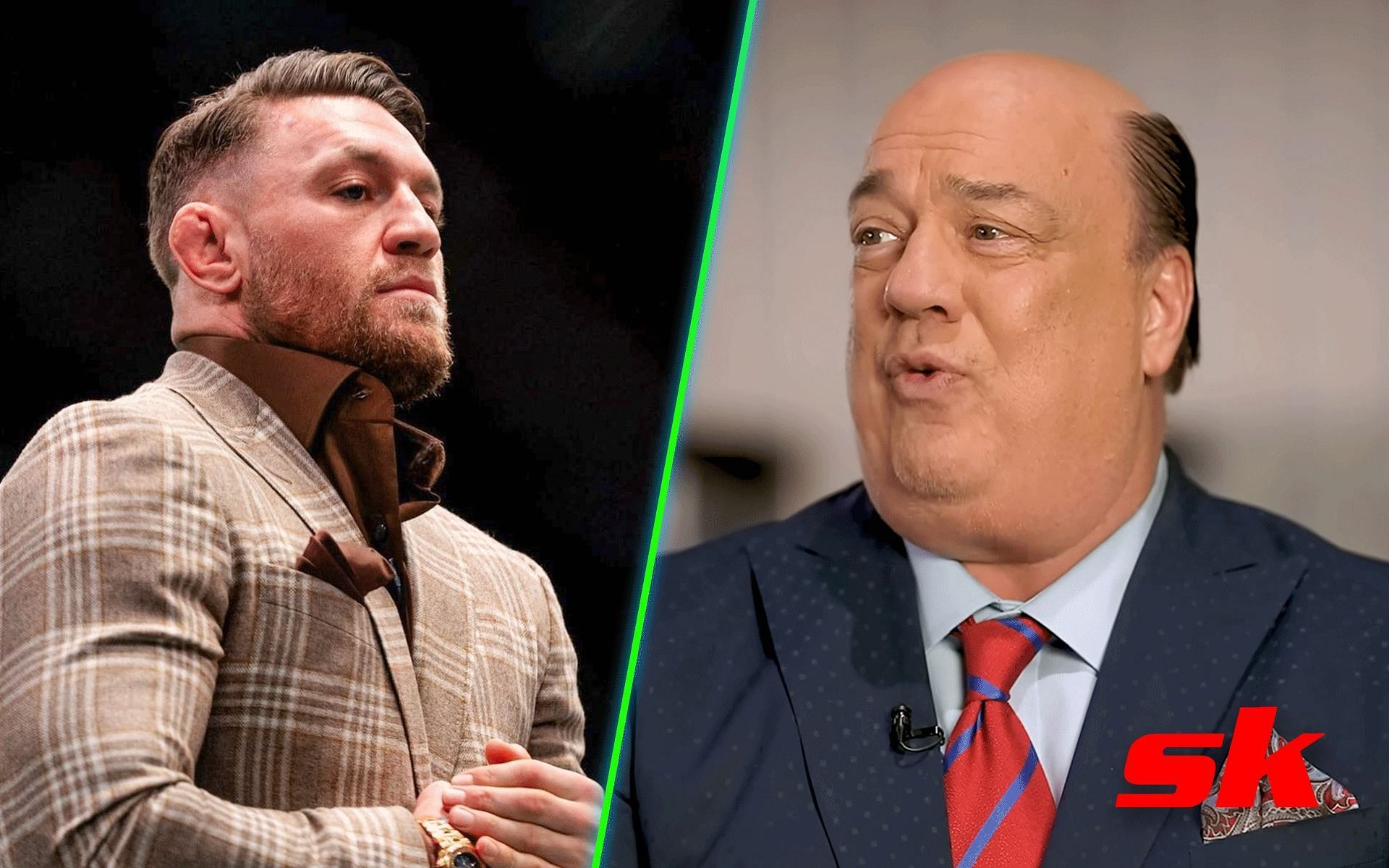 Conor McGregor (Left) and Paul Heyman (Right) [Images via: @thenotoriousmma on Instagram and BT Sport on YouTube]