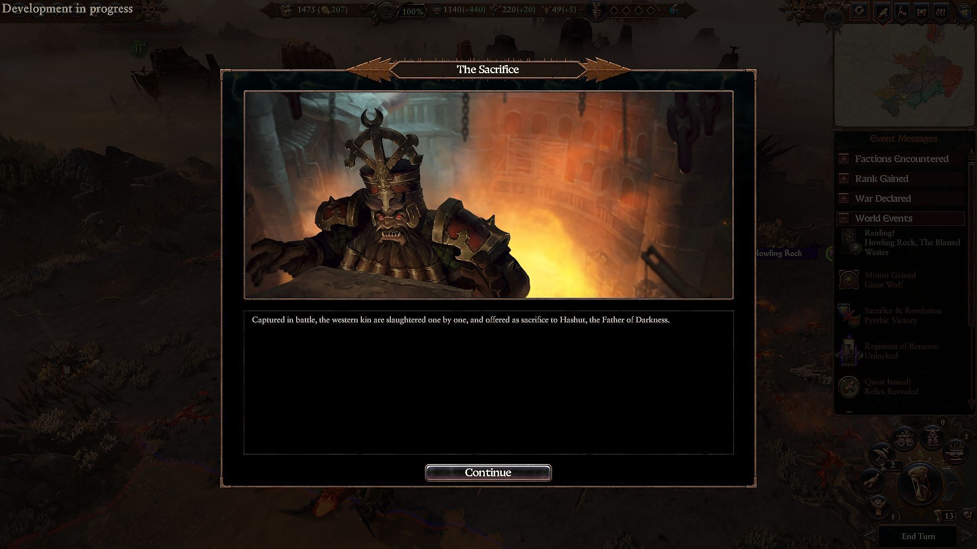 Sacrifices must be made for the Great Drill of Hashut (Image via SEGA and Feral Interactive/Total War: Warhammer III - Forge of the Chaos Dwarfs)