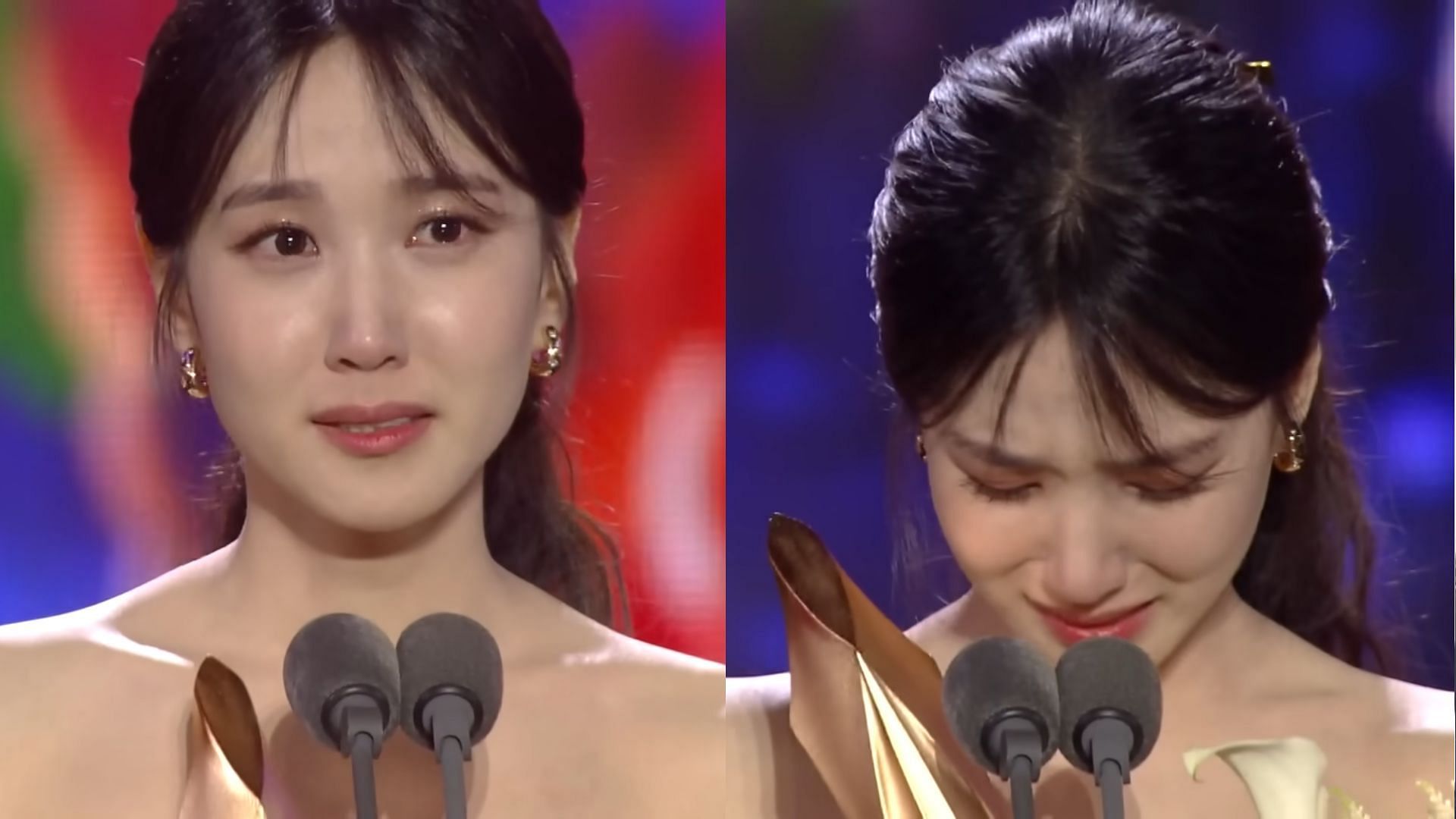 Park Eun-bin gives an emotional speech after winning Daesang at the 59th Baeksang Arts Awards (Images via YouTube/백상예술대상)