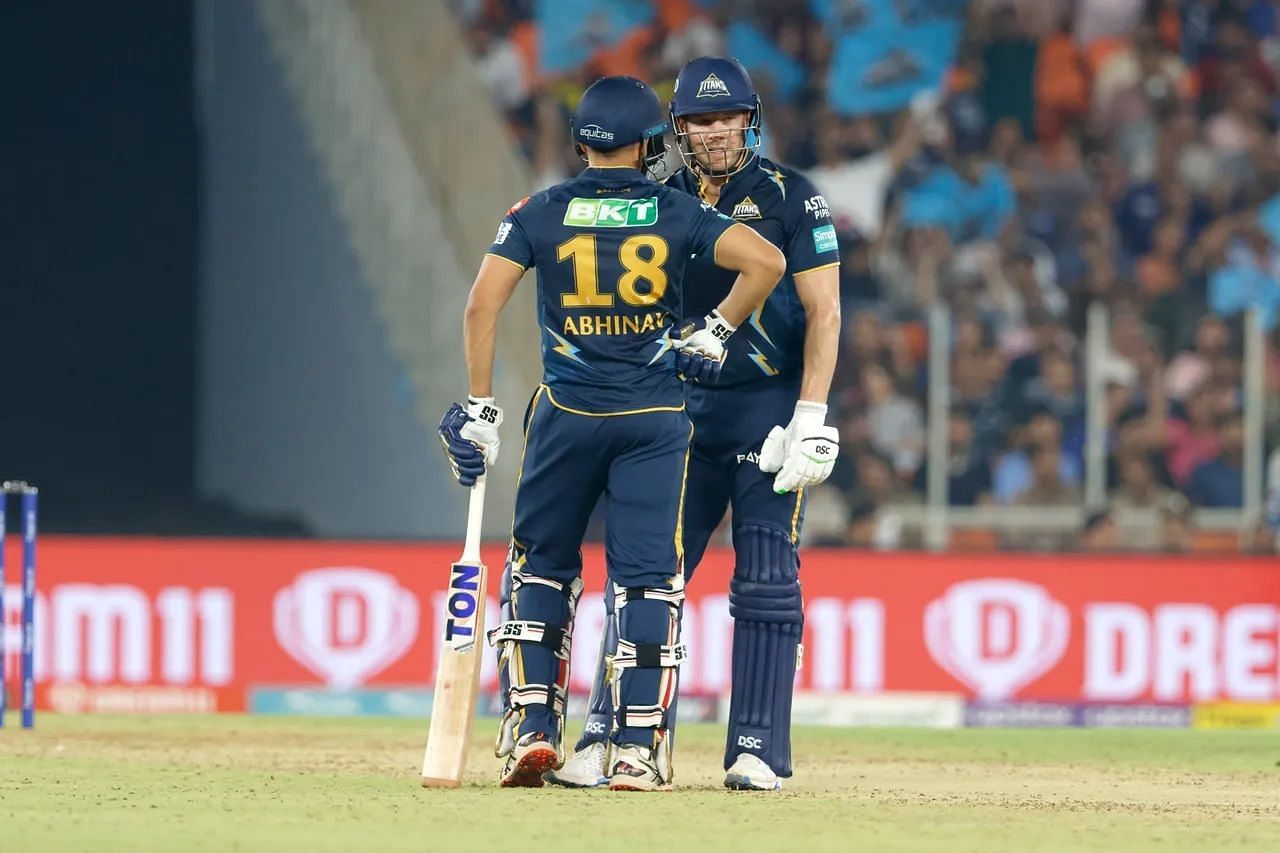 Abhinav Manohar and David Miller strung together a 71-run fifth-wicket partnership. [P/C: iplt20.com]