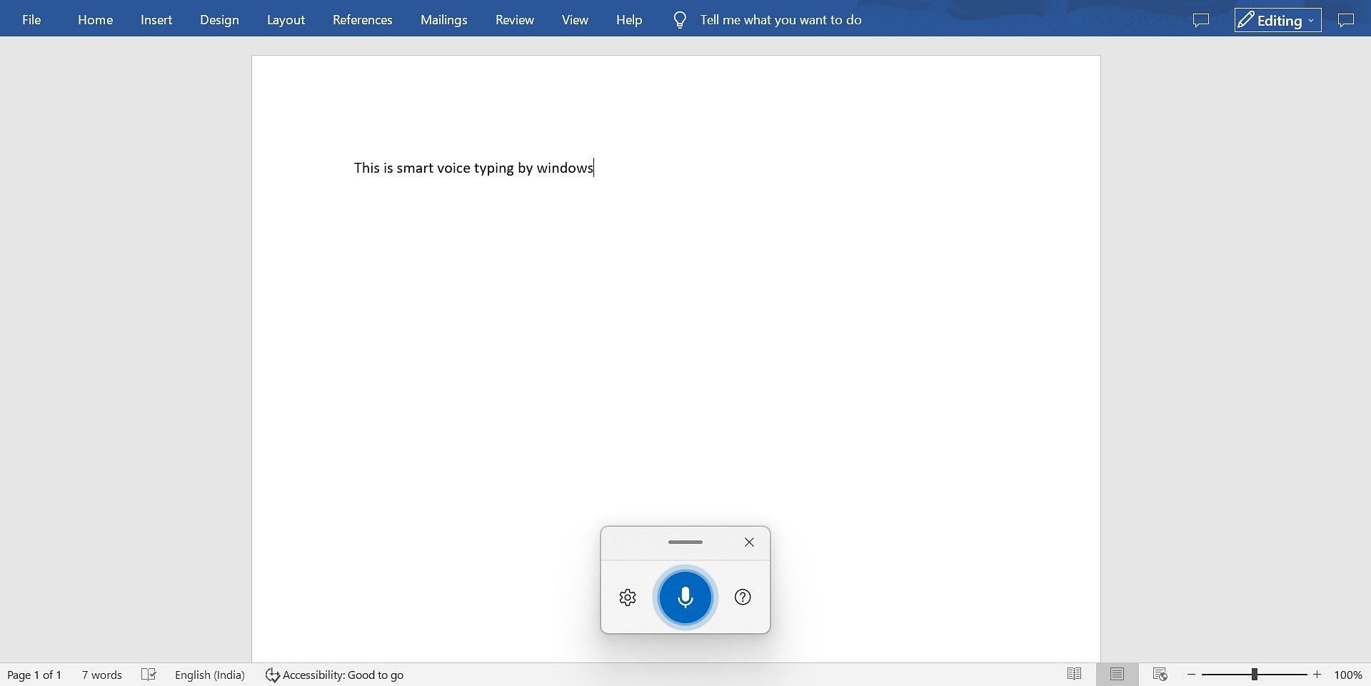 Smart Voice Typing in Windows 11 (image via Sportskeeda)