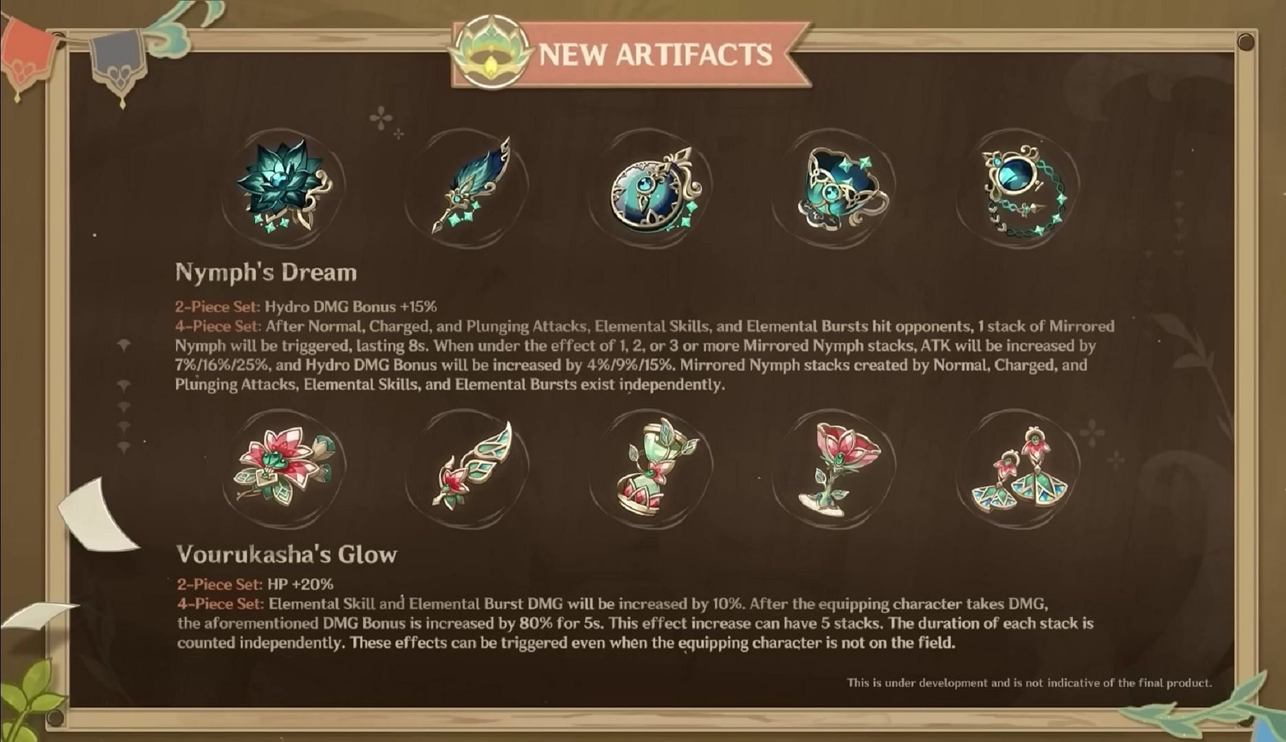 Two new sets of artifacts (Image via HoYoverse)
