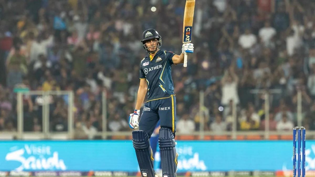 Shubman Gill after scroing a half-century against Mumbai Indians, Courtesy: Indian Premier League