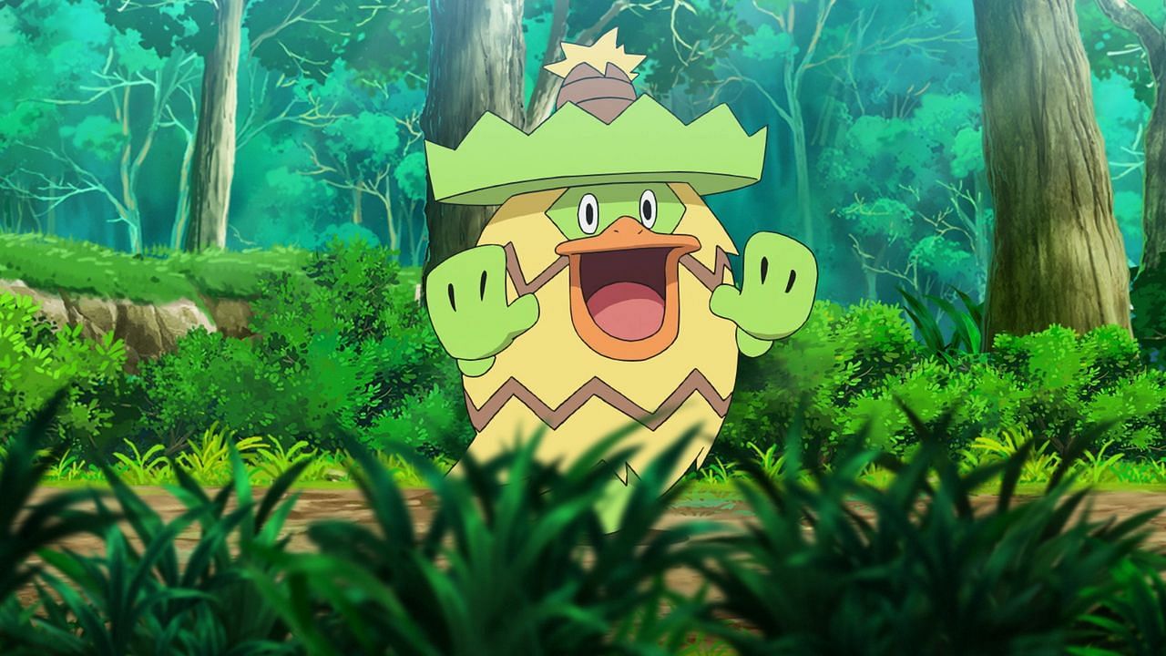 Ludicolo as it appears in the anime (Image via The Pokemon Company)