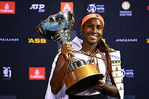 Coco Gauff at the 2023 ASB Women's Classic.