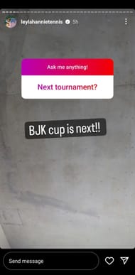 Fernandez's Instagram story