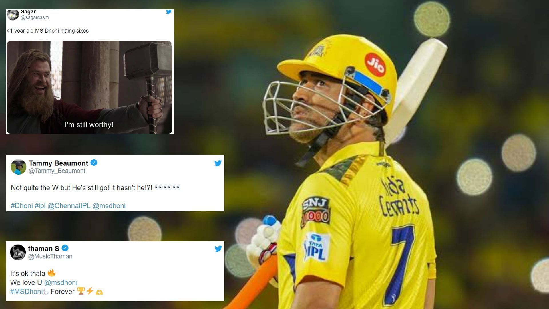 Fans hailed MS Dhoni for his incredible cameo albeit in a losing cause (P.C.:Twitter)
