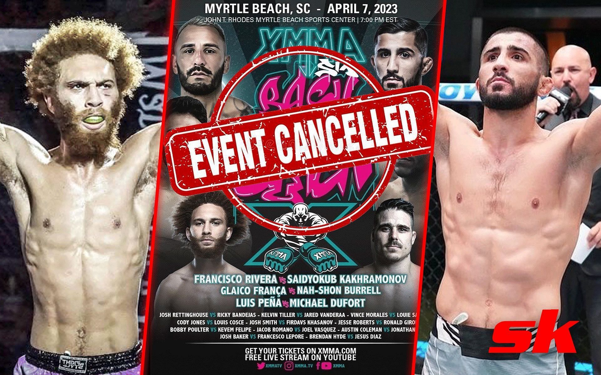 MMA event canceled MMA promotion accused of blatant incompetency after canceling an entire event featuring ex-UFC fighters