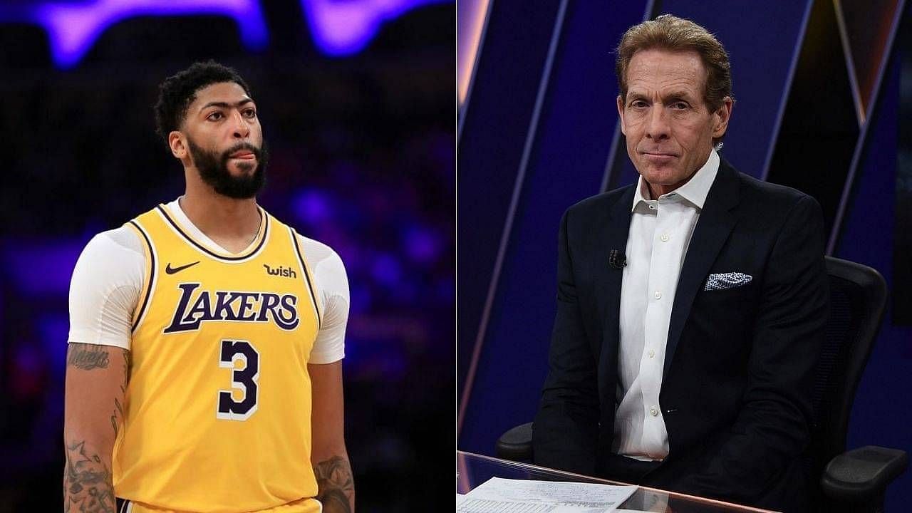 LA Lakers star forward Anthony Davis and Fox Sports 1 analyst Skip Bayless