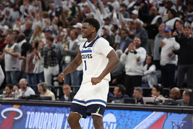 "Nah he deadass is Jordan’s Son"- Wolves fans are going nuts after Anthony Edwards hits clutch three in Game 4