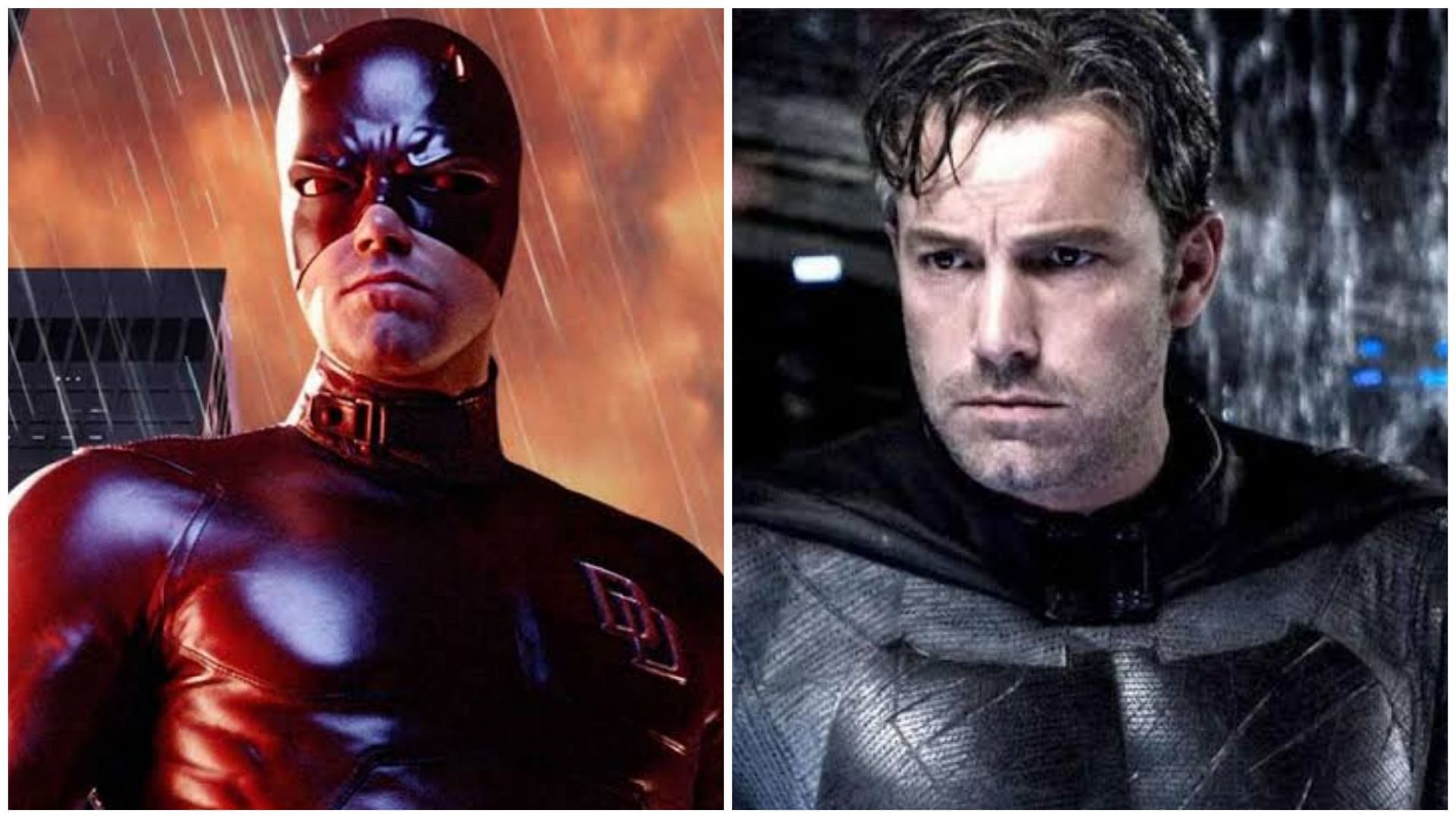 Ben Affleck as Daredevil and Batman (Images via 20th Century Studios and Warner Bros. Pictures)