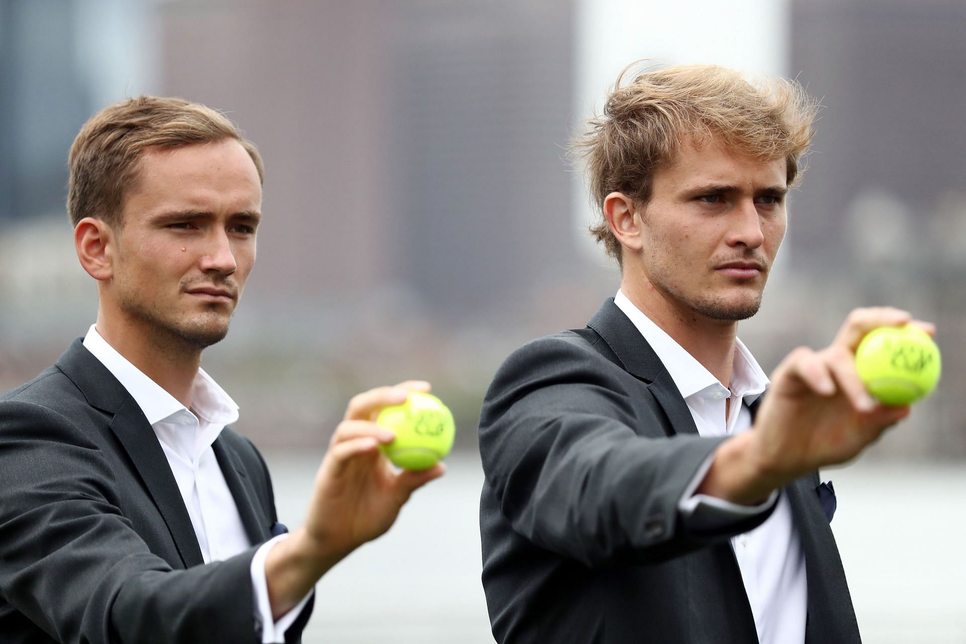 Daniil Medvedev and Alexander Zverev at the 2021 Laver Cup