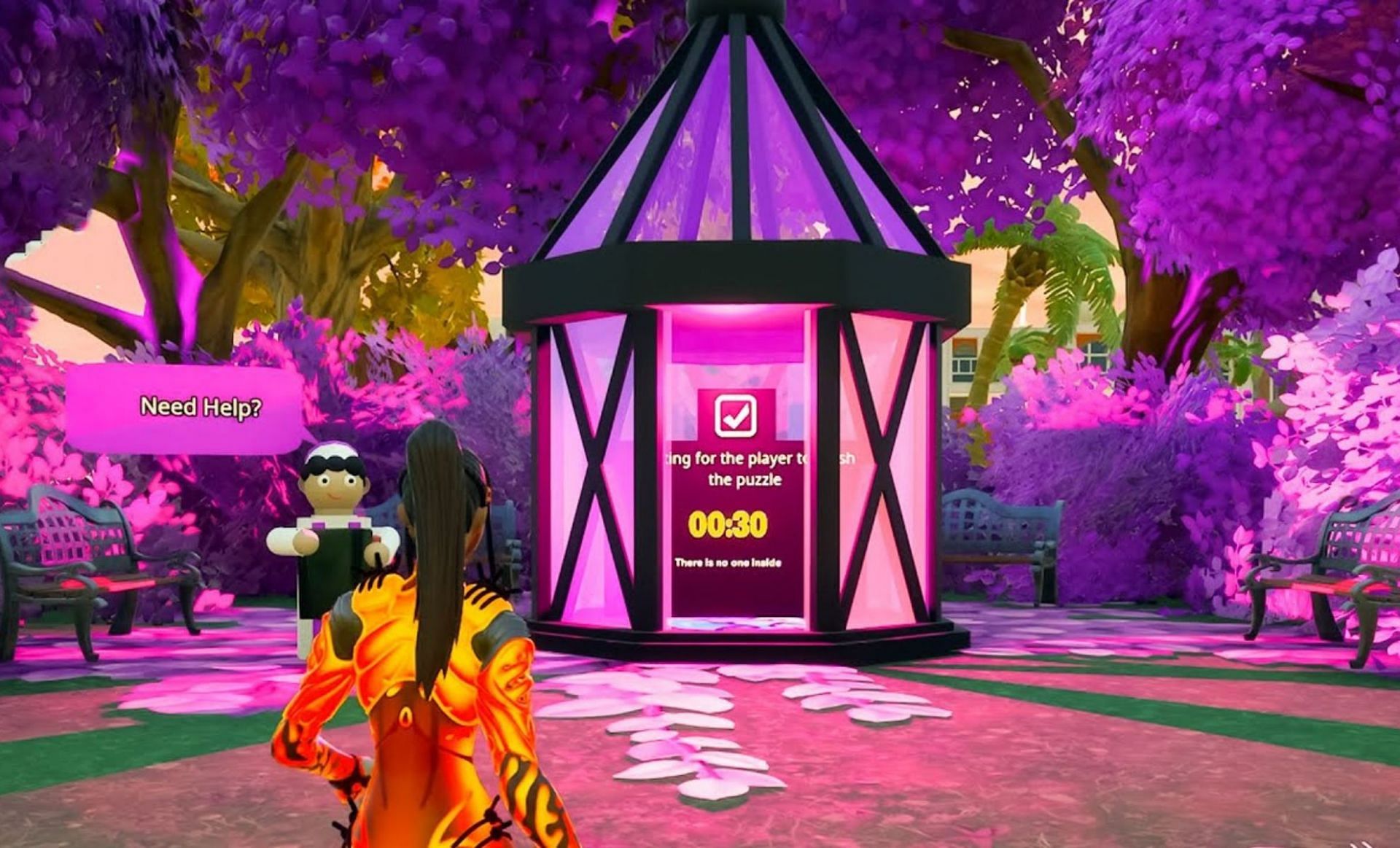 Solve the Fortnite lantern fest puzzle purple (Image via Victrail on YouTube)