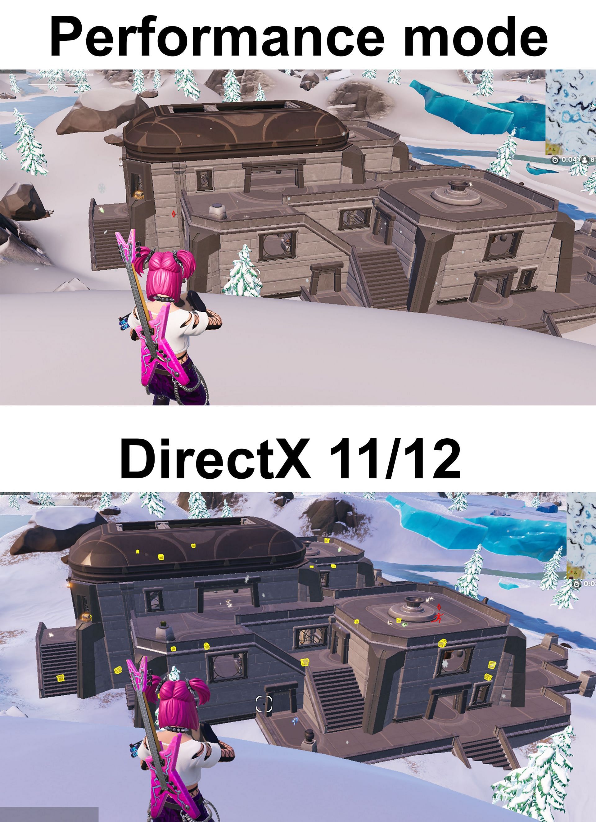 Fortnite - DirectX 11 vs DirectX 12 vs Performance Mode - FPS Test