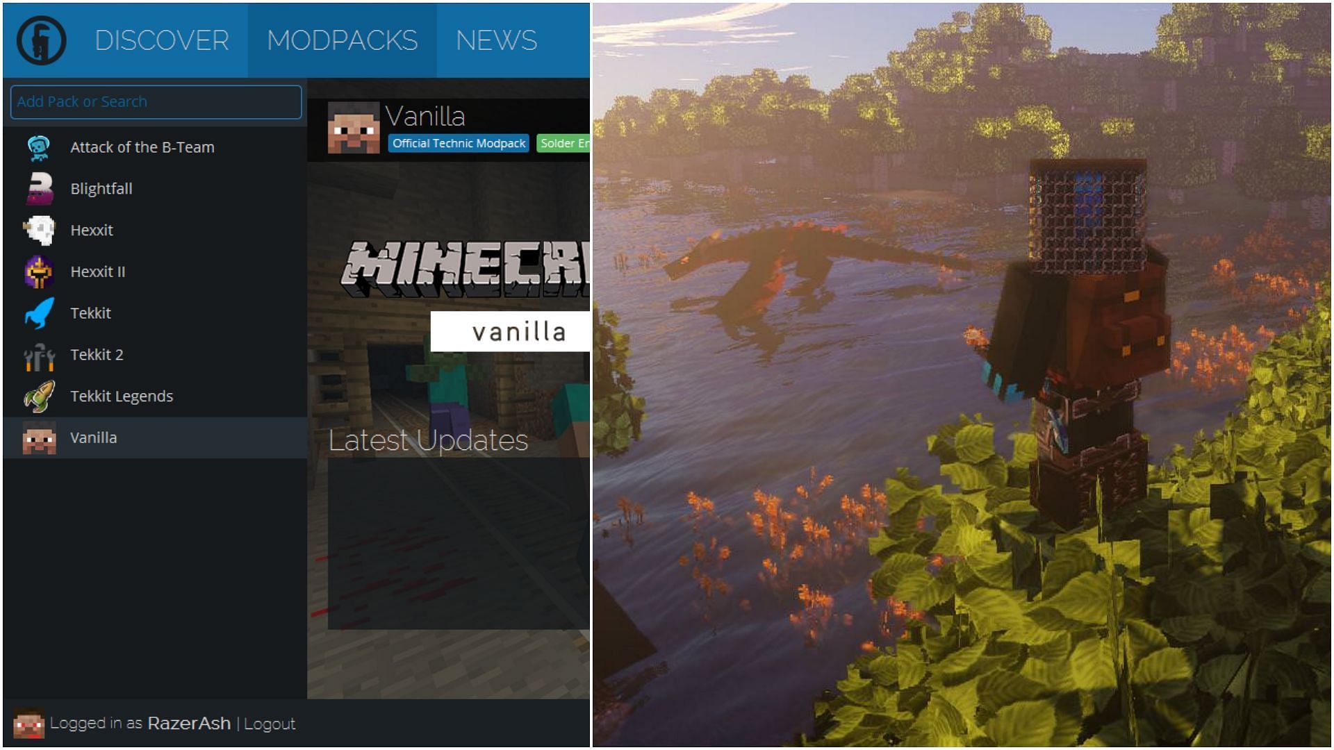 Technic launcher is one of the best launchers to easily play Minecraft modpacks (Image via Sportskeeda)