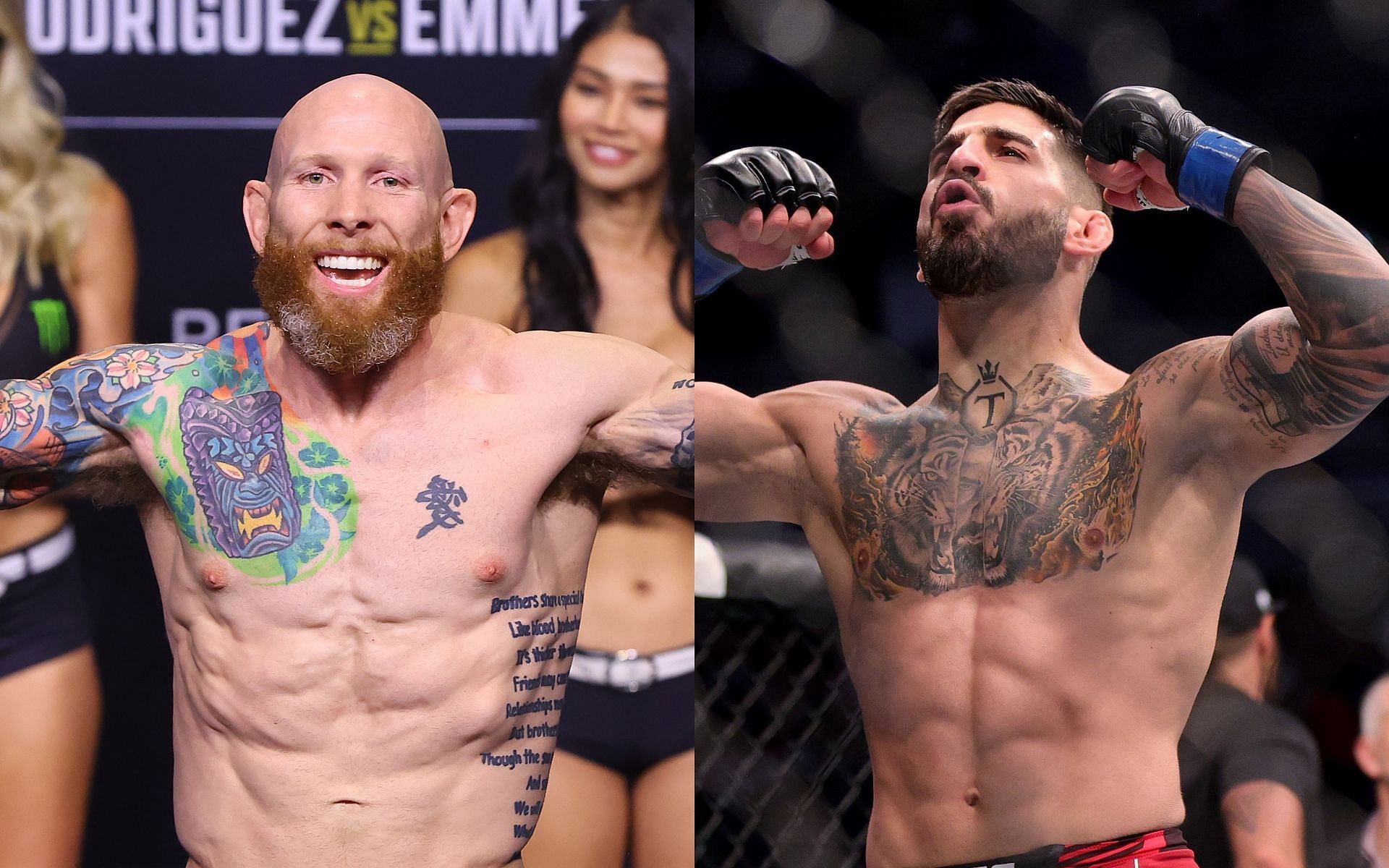 Josh Emmett (Left) and Ilia Topuria (Right)