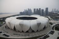 A general view Hangzhou Olympic Sports Center Stadium on September 3, 2022 in Hangzhou, China. The 2022 Asian Games have been postponed for one year due to concerns about the COVID-19.