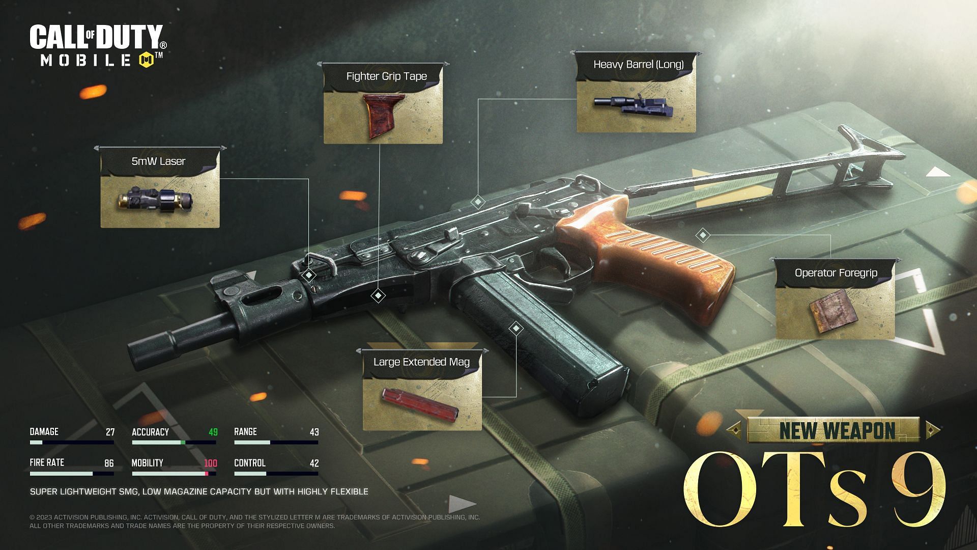 Developers recommend their ideal OTs 9 loadout for Call of Duty Mobile Season 4 (Image via Activision)