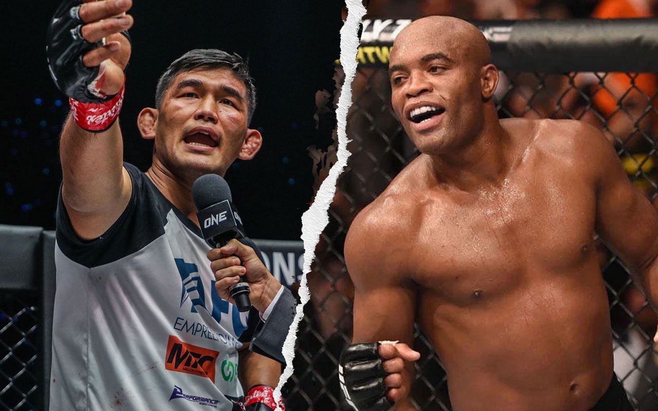Aung La N Sang (L) / Anderson Silva (R) -- Photo by ONE Championship