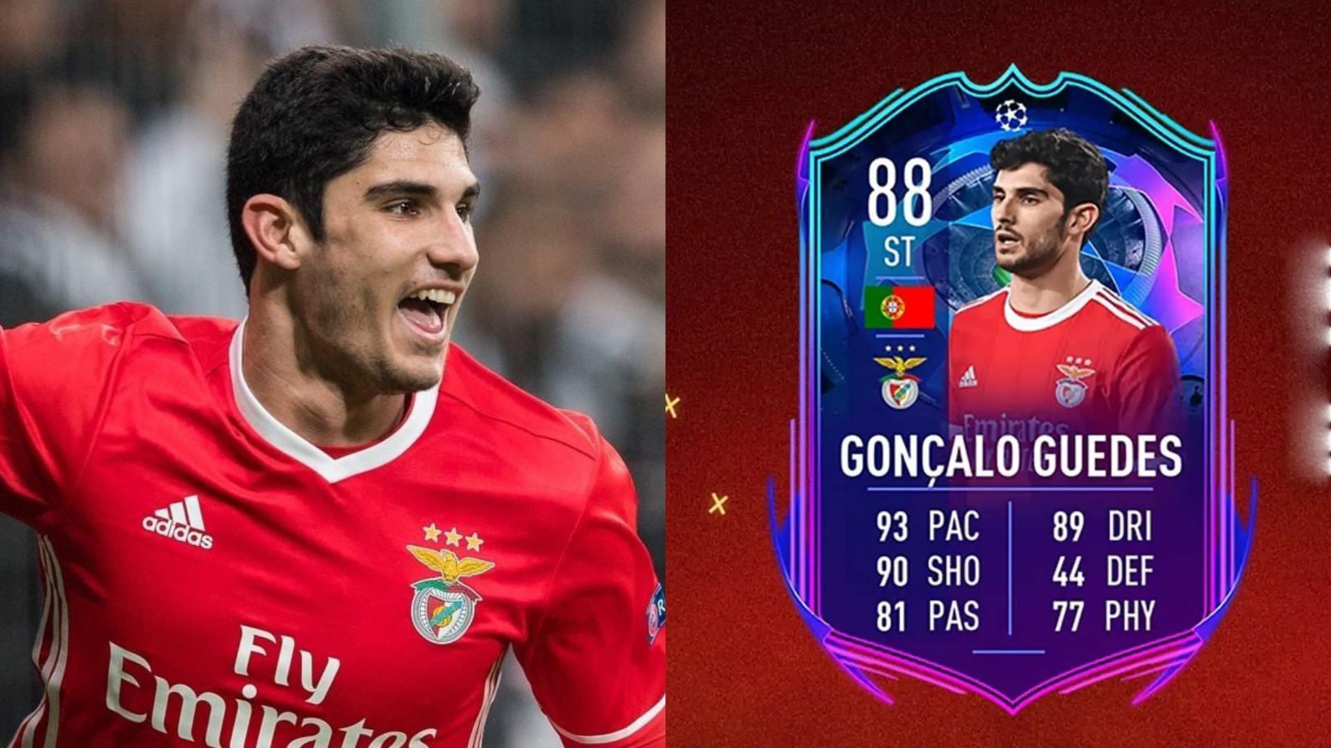 Goncalo Guedes RTTF SBC in FIFA 23 (Image via EA Sports)