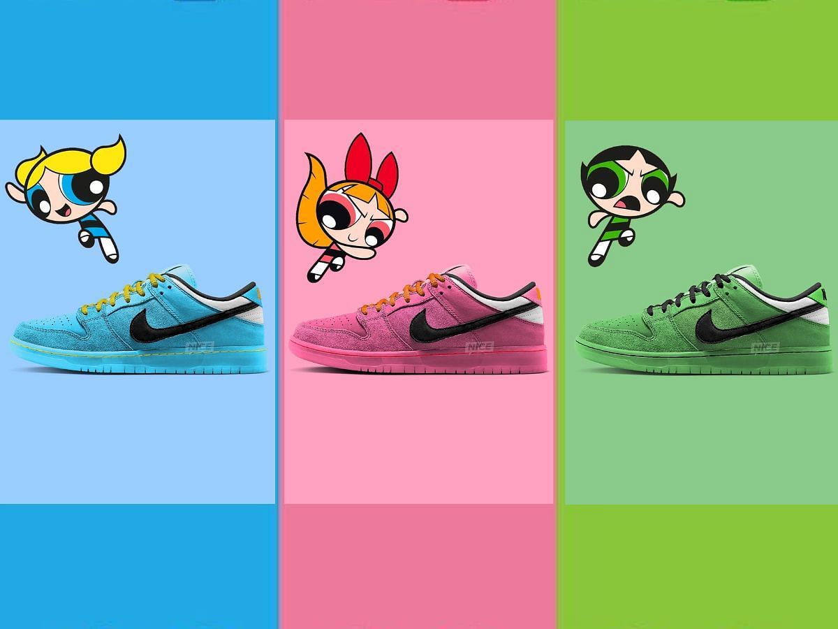 Powerpuff Girls X Nike SB Dunk Low (Image via @nicekicks/Instagram)