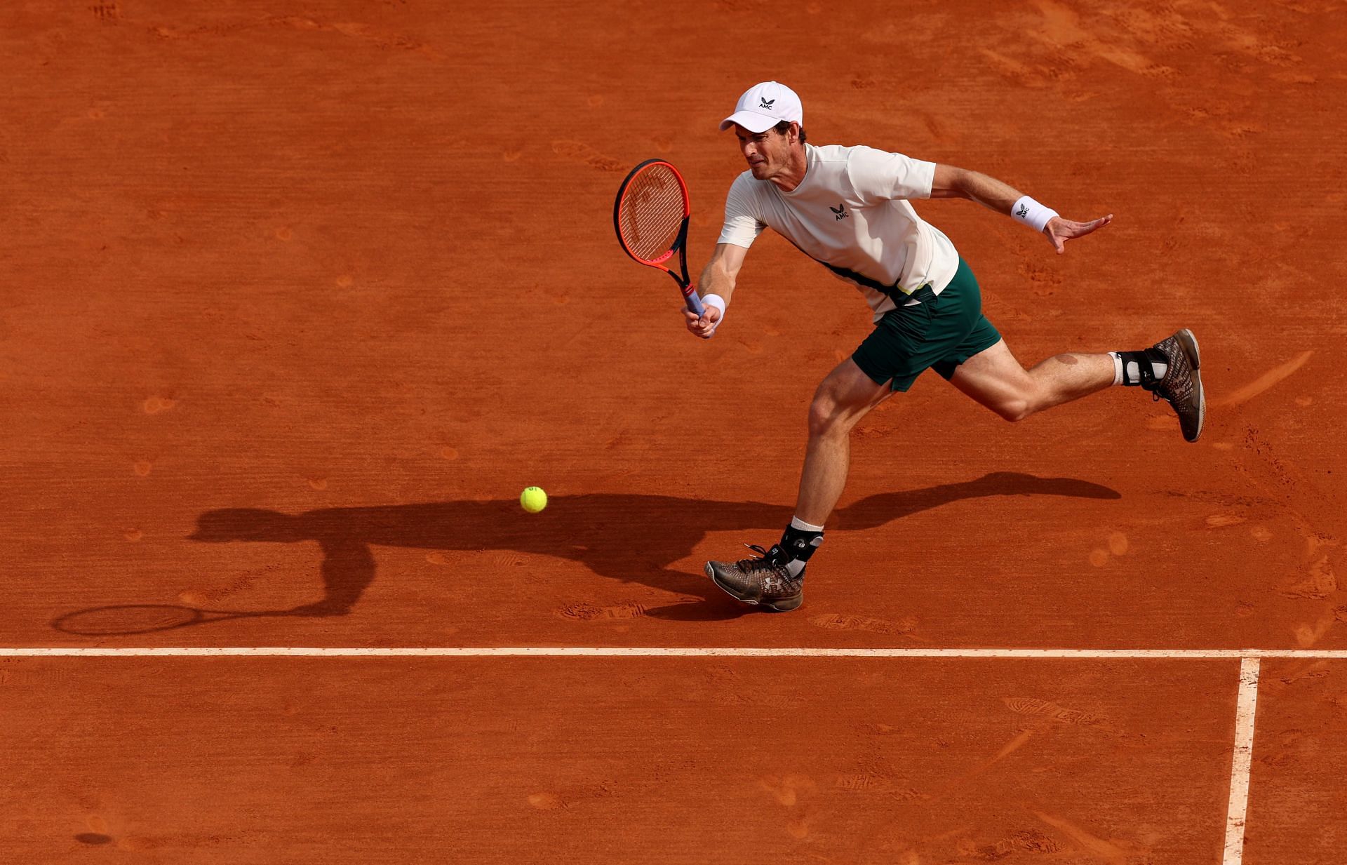 Andy Murray competes against Alex de Minaur at the 2023 Rolex Monte-Carlo Masters.