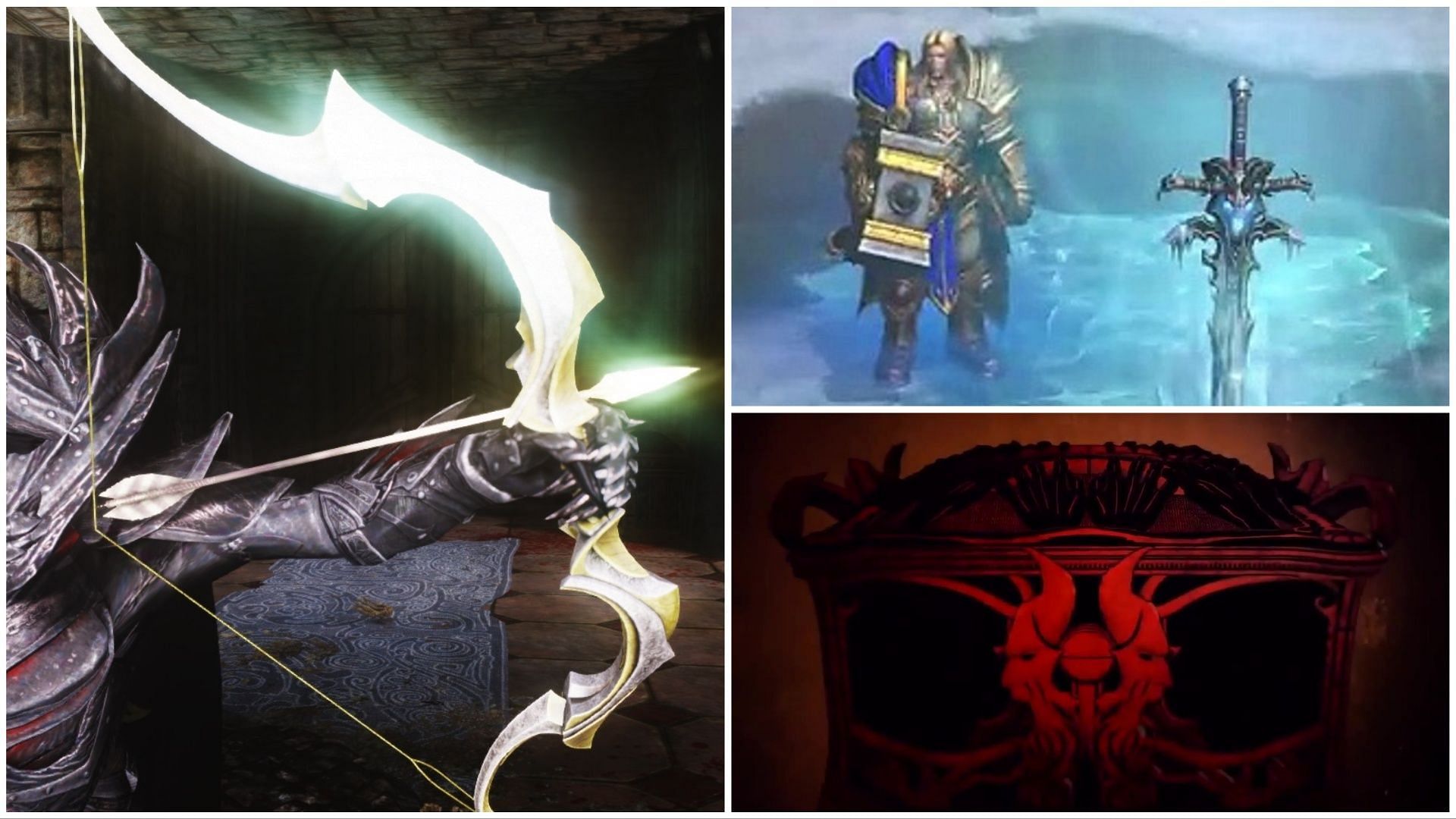 These magical artifacts artifacts in video games are indeed overpowered. (Credits: Blizzard Entertainment, Santa Monica Studio, Bethesda Game Studios) 