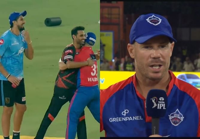 [WATCH] David Warner gets thunderous cheers from Hyderabad fans during the toss in SRH vs DC IPL 2023 clash