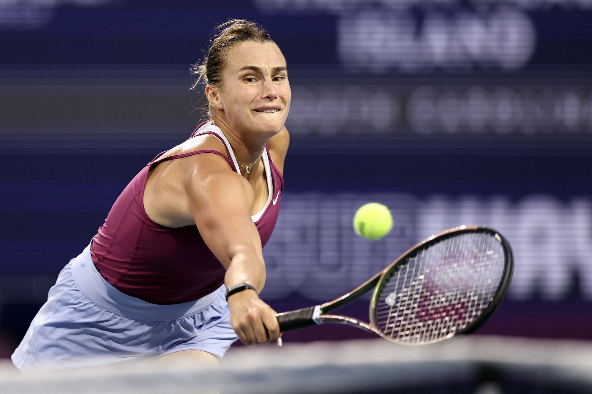Aryna Sabalenka in action at the 2023 Miami Open